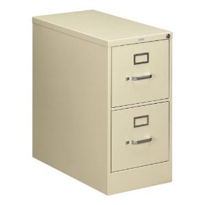 Hon 210 series two-drawer, full-suspension file, letter, 28-1/2d, putty