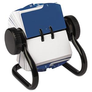 Rolodex open rotary card file, black