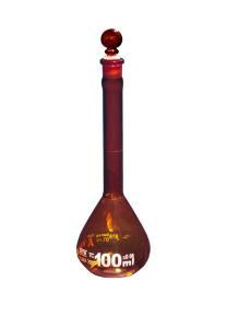 VWR® Heavy-Duty Wide Mouth Volumetric Flasks with Glass Stoppers, Amber Glass, Class A, Serialized