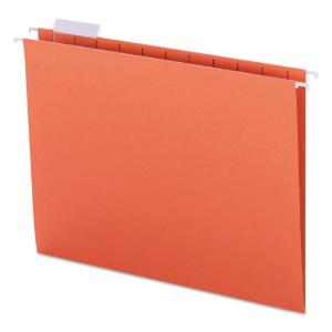 Smead hanging file folders, 11 point stock, letter, orange, 25/box