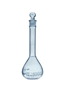 VWR® Volumetric Flask, Clear Glass, Class A, Serialized, with Penny Head Glass Stopper