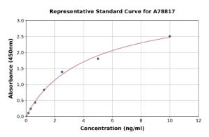 Representative standard curve for Human SOX2 ELISA kit (A78817)