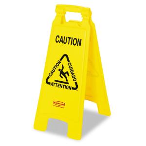 Commercial Multilingual 'Caution' Floor Sign, Rubbermaid®