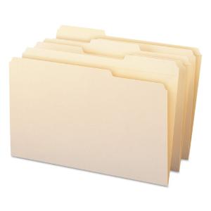 Smead file folders, reinforced top tab, legal, manila, 100/box