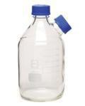 Solvent bottle (GL 45) clear, glass, 2 L, 2 inlets, with cap