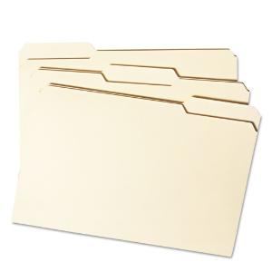 Smead file folders, reinforced top tab, legal, manila, 100/box