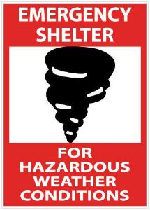 Weather Shelter Signs, National Marker