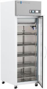 Premium laboratory refrigerator, upright with glass door, 23 CF