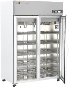 Premium laboratory refrigerator, upright with glass door, 49 CF