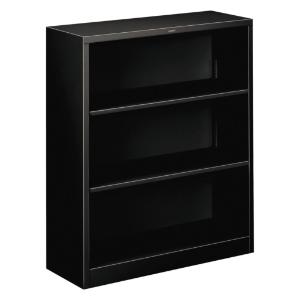 Bookcase, 3 shelves, black