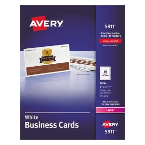 Business cards, white