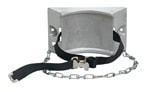 Cylinder wall bracket with strap + chain