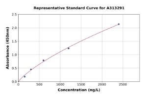 Representative standard curve for human CX3CR1 ELISA kit (A313291)