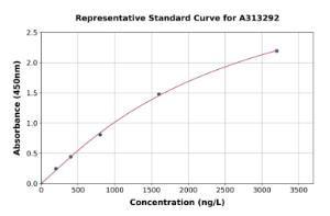 Representative standard curve for human DLK-1 ELISA kit (A313292)