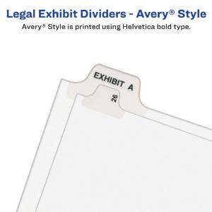 Avery avery-style legal side tab divider, title: 40, letter, white, 25/pack