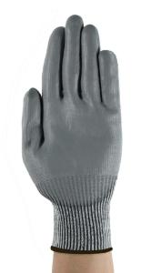 Back side, showing the palm, of the EDGE 48-707, grey, coated, lined glove