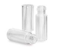 Screw top vials with fixed glass insert