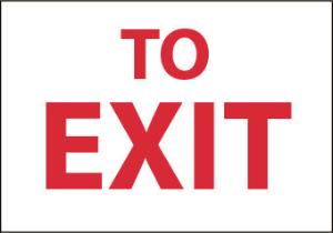 Exit/Not An Exit Signs, National Marker