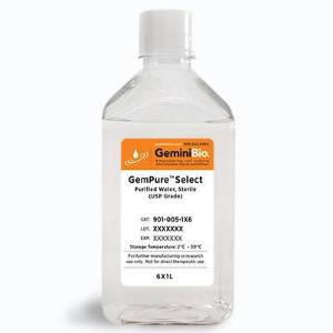 GemPure™ Select purified water, sterile (USP Grade), 1 L