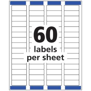 Avery easy peel mailing labels for laser printer, clear, 600/box
