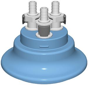 Adapter Cone, Versatile Cap 120, 3/8 HB x 3, Quick Connects