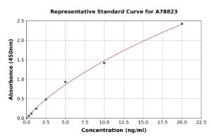 Representative standard curve for Human SFTA2 ELISA kit (A78823)