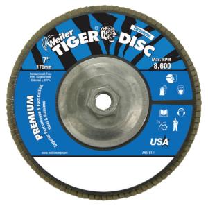 Tiger Disc Angled Style Flap Discs, Weiler