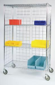 VWR® Three-Sided Enclosure Carts with Round Posts