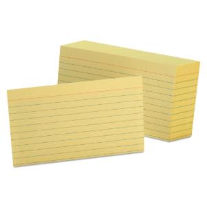 Oxford ruled index cards