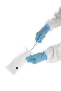 Needle autoclave bag with drawstring