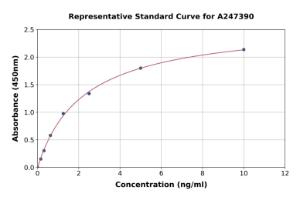 Representative standard curve for Human CILP2 ELISA kit (A247390)