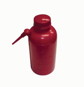 Wash bottles, unitary, red, 500 ml