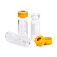 2 ml snap vial clear red cap PTFE/SI