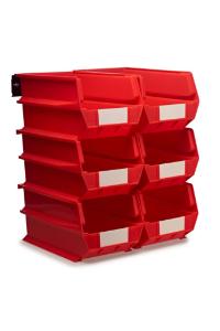 Red storage bin