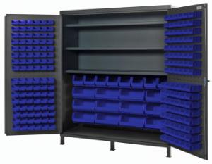 76017-314 - 72IN CABINET W/ BLUE BINS AND SHELVES