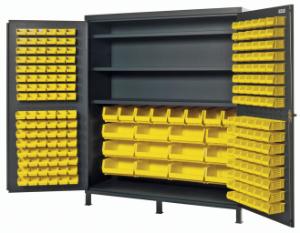 76017-322 - 72IN CABINET W/YELLOW BINS AND SHELVES