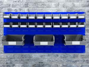 Panel blue louvered