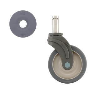 Polymer and stainless Steel total-guard swivel stem caster