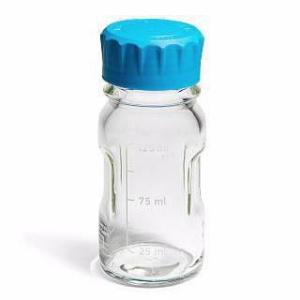 InfinityLab solvent bottle, GL 45, clear, glass 125 ml, with cap