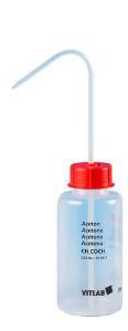 Wash bottle acetone 500 ml red cap
