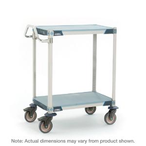 2-shelf industrial polymer shelving lab utility cart