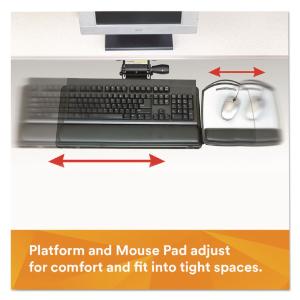 3M™ Knob Adjust Keyboard Tray with Highly Adjustable Platform