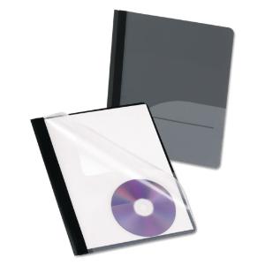 Oxford® Clear Front Report Cover with Pocket and CD Slot