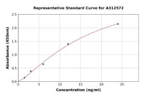 Representative standard curve for Human HRH1/H1R ELISA kit (A312572)