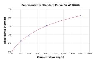 Representative standard curve for Human Smoothened ELISA kit (A310466)