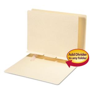 Self-adhesive folder dividers