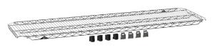 Metro EZA-1860NC Super Erecta EZ-ADD wire shelf, chrome, 18×60 inch.