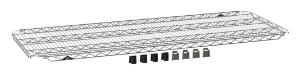 Metro EZA-2460NC Super Erecta EZ-ADD wire shelf, chrome, 24×60 inch.