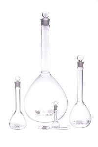 SP Wilmad-LabGlass Volumetric Flasks with Penny Head Stoppers, Class A, SP Industries
