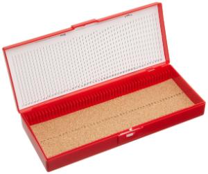 VWR® Microscope slide boxes, red